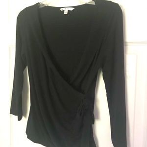 Cabi Black Overlap Tee